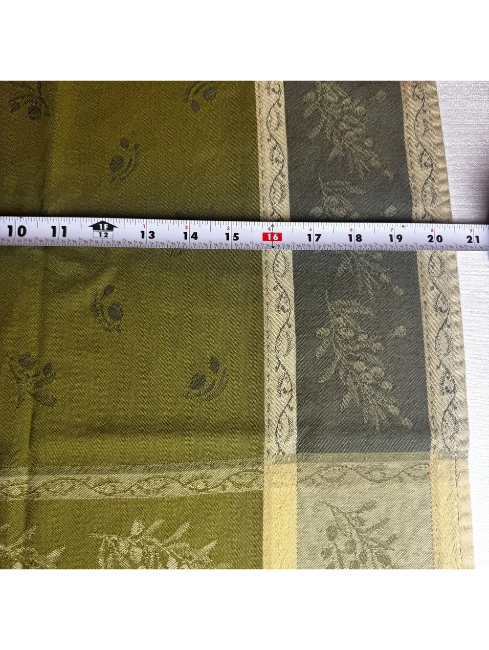 Vintage Tessitura Pardi Set of 4 Olive Green Cotton Napkins 20 Inch Table Linens